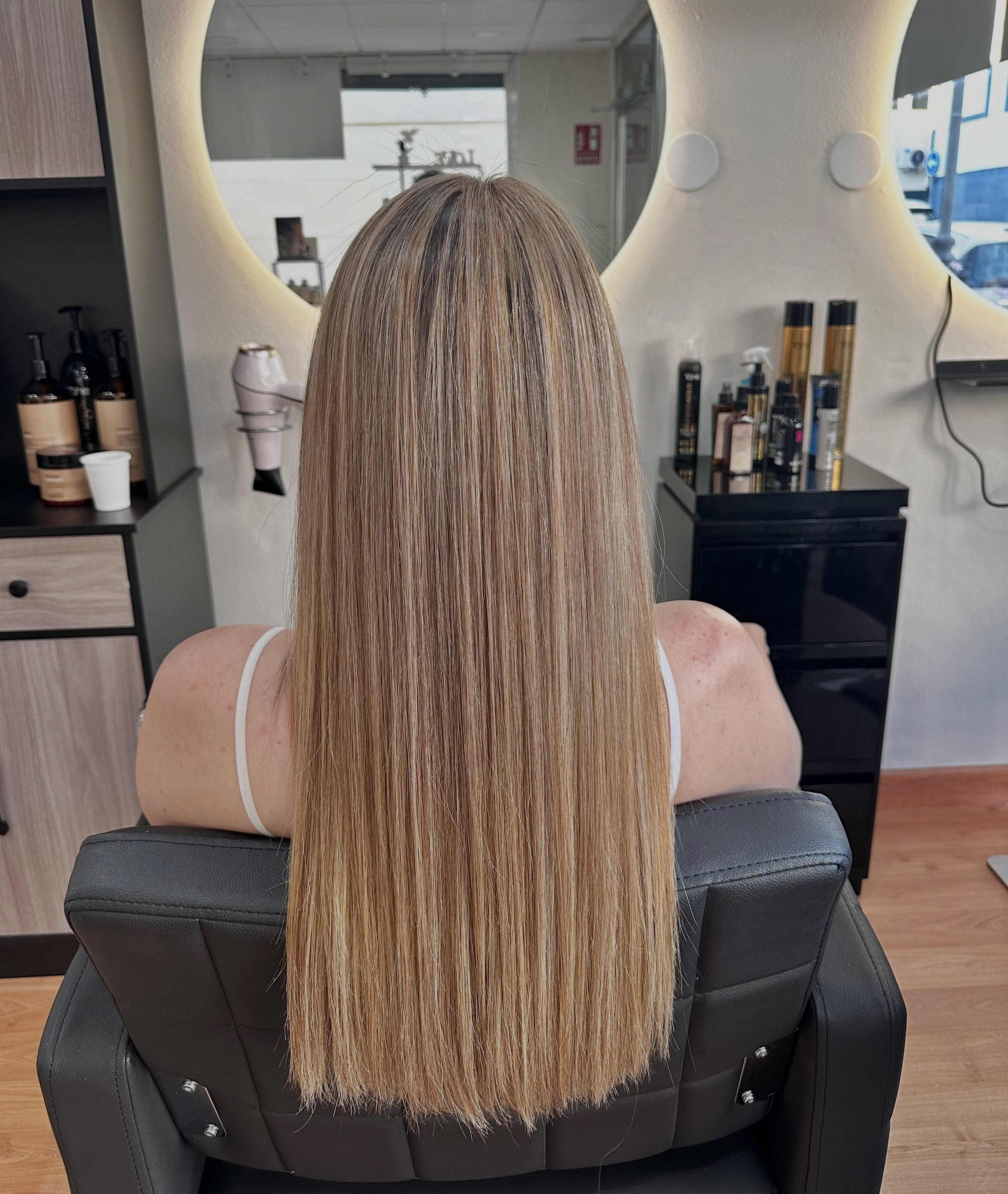 ✨ Rubio beige natural, luminoso y de bajo mantenimiento. Mechas babylights ultra finas par